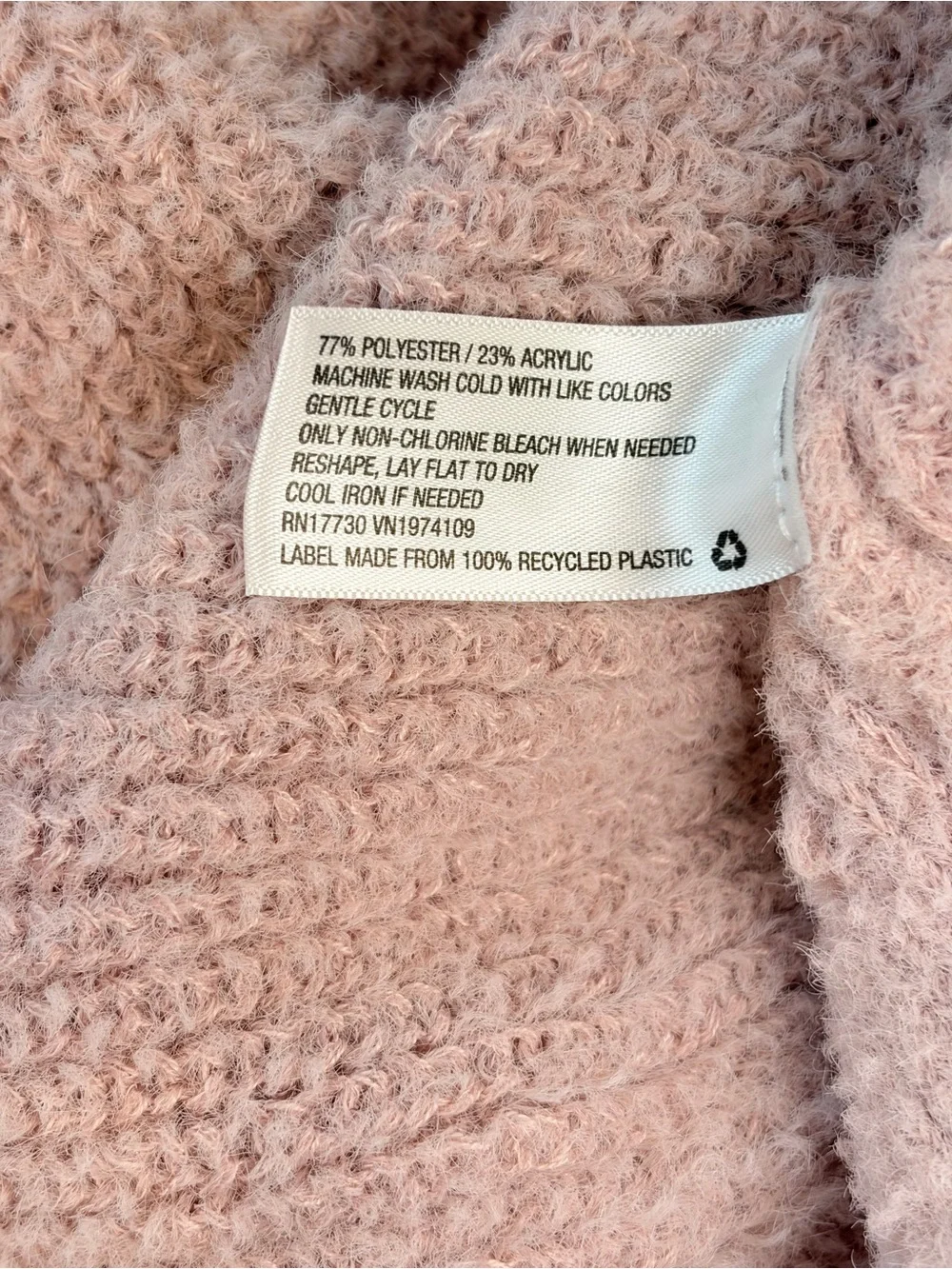 Wild Fable Blush Pink Eyelash Knit Cropped Sweater Women’s Small Soft Cozy - Picture 5 of 7